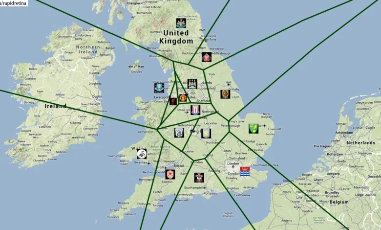 premier league map