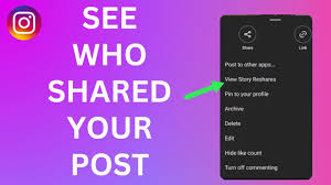 can you see who shared your instagram post